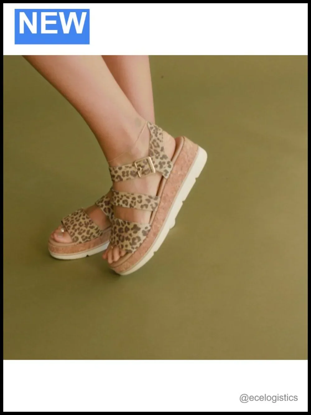 Faux Leather Platform Wedge Sandal with Espadrille and Cork Detail